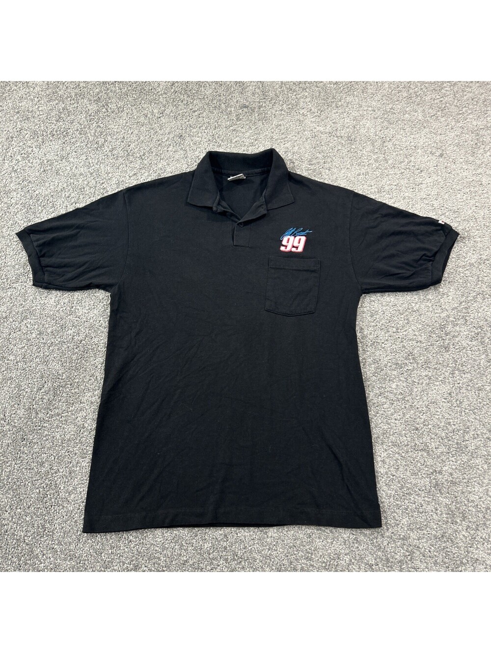 Jeff Burton #99 NASCAR Polo Shirt Roush Racing Anvil USA Men’s L Vintage